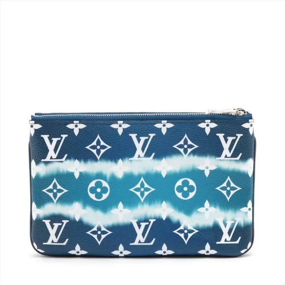 SOLD OUT Louis Vuitton Monogram Giant Escale Double Pochette Zip - Picture 2 of 11